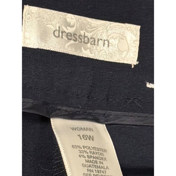 Dressbarn Navy Blue Plus Size Dress Pants Womens 16W Stretch Business Casual - Picture 2 of 12